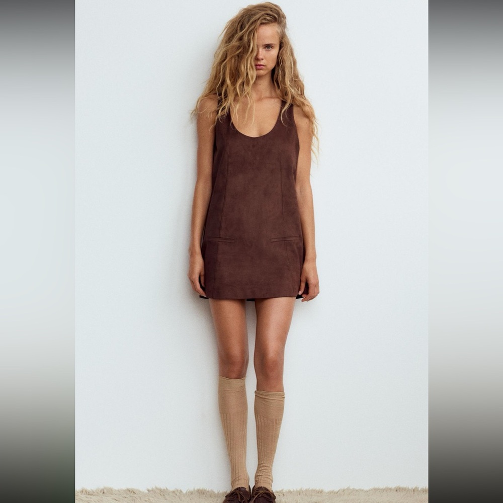 Suede mini dress